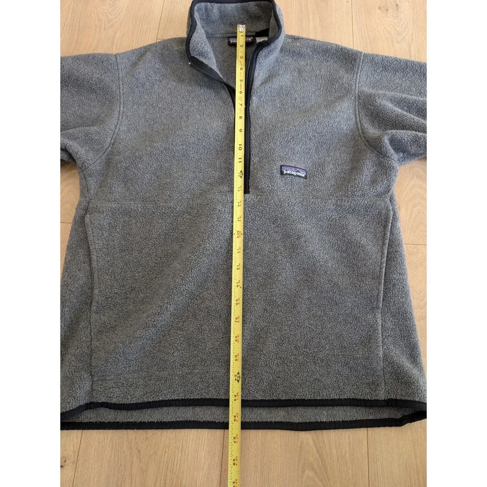 Patagonia Synchilla Marsupial Fleece Pullover Mens Medium Gray Half Zip VTG 2003